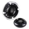Gladeer 4-Pack Light Up Scooter Wheels - 120mm & 80mm White LED Replacement Wheel for Micro Mini Maxi Lascoota 3-Wheel Kick Scooter (Black) view 4