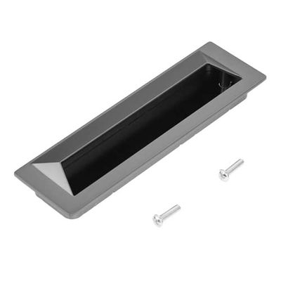 Southst Silver Black Hidden Zinc Alloy Kit Cupboard Handles Drawer Knobs Furniture Handle Bedroom Hardware - (Color: F 128MM)