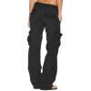 2025 Cargo Pants Women Black Plus Size XL view 2