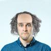 Beavorty Old Man Bald Wig for Men Synthetic Short Curly Balding Wig Costume Accessory for Halloween Cosplay Party Performance view 3