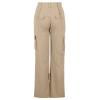 Khaki Cargo Pants for Women view 3