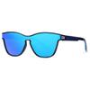 bullabulling Polarized Sunglasses for Women Men, Square Mirrored Integrated Shades with UV Protection Sports Sun Glasses (blue) view 2