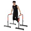 GGZONE Adjustable Dip Bars Strength Training Fitness Dip Stand Station for Home Gym, Functional Full Body Exercise Parallel Bars for Tricep Dips, Pull-Ups view 1