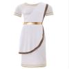 Agoky Men's Toga Costume Ancient Greek Roman Robe Julius Caesar Halloween Party Fancy Dress White X-Large view 3