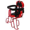 RIAHNEAH Bicycle Baby Seat, Portable Guardrail Handrail Steel Safety Chair, Removable Child Protective Cover U-Shaped Guardrail Bike Stool Backseat, Red view 1