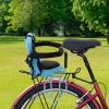 RIAHNEAH Bicycle Baby Seat, Portable Guardrail Handrail Steel Safety Chair, Removable Child Protective Cover U-Shaped Guardrail Bike Stool Backseat, Blue view 4