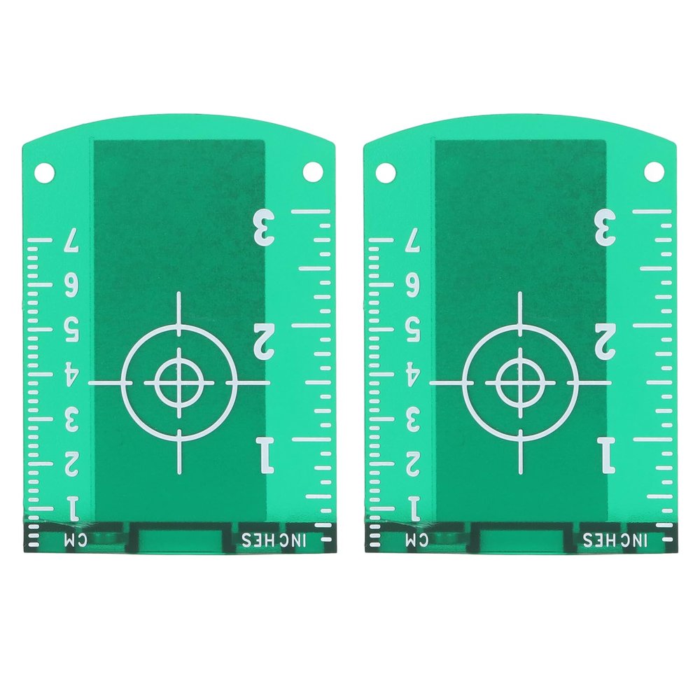 2PCS Magnetic Target Card Plate with Stand for Laser Level Alignment Floor Marking and Precision Measuring Construction Tools