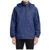 Mens Waterproof Mountain Waterproof Ski Hoodie Jacket Casual Lightweight Windproof Rain Jackets Outdoor Hiking Camp Raincoat Windbreaker Dark Blue view 1