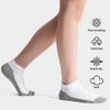 BOOPH 15Pcs Kids Socks for Boy Girls Low Cut Athletic Ankle Socks 4-6 Years White Gray view 4