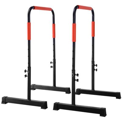 GGZONE Dip Stands Bar Adjustable Parallel Bars Dip Station, Capacity Perfect for Home and Garage Gym Exercise Equipment Gymnastics