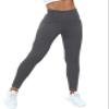 VOOVEEYA Curvy Womens Leggings, High Waisted Yoga Pants with Back Pockets, Tummy Control - Buttery Soft - Stretchy(Solid Dark Grey XL) view 2