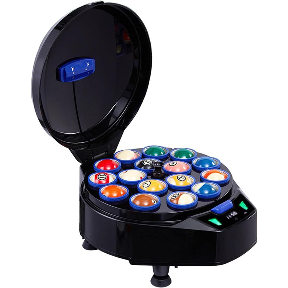 Pool Ball Polisher, 2 In 1 Cleaning Machine Maintenance And Polishing Balls Automatic Billiard Ball Cleaner,for Clean,Polish & Care for Billiards Balls