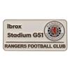 RANGERS FOOTBALL CLUB STREET SIGN PIN BADGE, Metal view 1