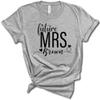 Future Mrs Shirt, Women's Wedding Bridal Graphic Tee, Personalized Bride T-Shirt with Custom Last Name, Engagement Party Tee, Wedding Shower Gift for Bride to Be, Bachelorette Outfit (Ring) view 3