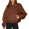 Wangxldd Women's Autumn Winter Casual Fashion Uniform Tops Long Sleeve Half Zip Simple Elegant Tops T-Shirt Top for Women view 1