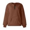Wangxldd Women's Autumn Winter Casual Fashion Uniform Tops Long Sleeve Half Zip Simple Elegant Tops T-Shirt Top for Women view 3