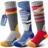 ANTSANG Kids Merino Wool Ski Socks for Boys Girls Teen Thermal Warm Thick Winter Hiking Knee High Socks Stocking Stuffers for Snowboarding Skiing(Assorted C,12-15 Y) view 1