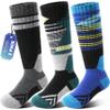 ANTSANG Kids Merino Wool Ski Socks for Boys Girls Teen Thermal Warm Thick Winter Hiking Knee High Socks Stocking Stuffers for Snowboarding Skiing(Assorted A,12-15 Y) view 1