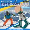 ANTSANG Kids Merino Wool Ski Socks for Girls Boys Teen Thermal Thick Warm Winter Hiking Knee High Stocking Stuffers Socks for Skiing Snowboarding(Trapezoid,8-12 Y) view 2