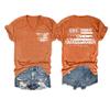 Try That in A Small Town Shirt Womens Plus Size Try That in A Small Town Shirt Ladies Try That in A Small Town Shirt Tank Casual V-Neck Shirt Tee Country Music Tee Plus Size 4XL Orange view 1
