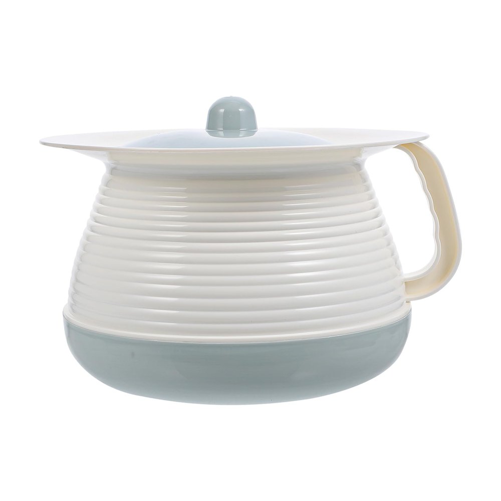 Healifty Portable Spittoon Pot with Lid: 8.07 Inch Covered Chamber Pot with Handle for Adults Children Elderly Lightweight Plastic Urine Bowl for Home Hospital Use