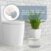Healifty Portable Spittoon Pot with Lid: 8.07 Inch Covered Chamber Pot with Handle for Adults Children Elderly Lightweight Plastic Urine Bowl for Home Hospital Use view 2