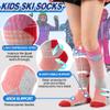 ANTSANG Kids Merino Wool Ski Socks for Boys Girls Teen Thermal Warm Thick Winter Hiking Knee High Socks Stocking Stuffers for Snowboarding Skiing(Assorted B,8-12 Y) view 4