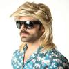 JIEFULL Mens Mullet Wigs for 70s 80s Costumes,Halloween Party Personality Accessory Cosplay Hair Wig (Gold-brown) view 1