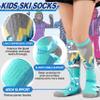 ANTSANG Kids Merino Wool Ski Socks for Girls Boys Teen Thermal Thick Warm Winter Hiking Knee High Stocking Stuffers Socks for Skiing Snowboarding(Skate B,8-12 Y) view 4