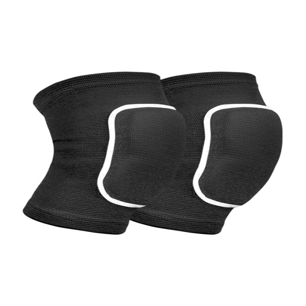 AirBnk Sports knee pads dance sponge knee protective gear, thick knee pads+adult elbows, roller skating kneeling to fully care S black