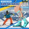 ANTSANG Kids Merino Wool Ski Socks for Girls Boys Teen Thermal Thick Warm Winter Hiking Knee High Stocking Stuffers Socks for Skiing Snowboarding(Skate A,12-15 Y) view 2