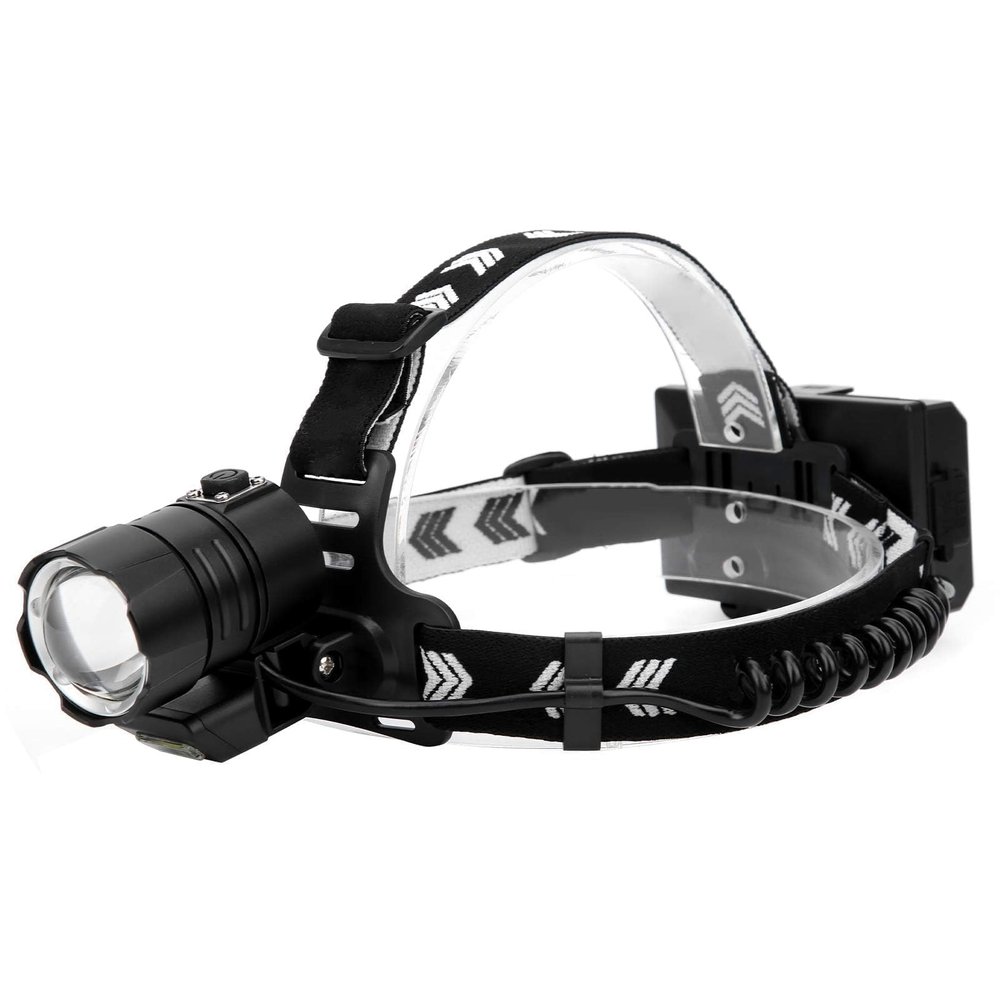 JEOZBM LED Rechargeable Headlamp, Ultra Bright Headlamp Flashlight, IPX4 Waterproof Zoom Headlamp, 90 Adjustable Headband Light for Outdoor Camping, Running, Cycling,Climbing