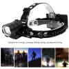 JEOZBM LED Rechargeable Headlamp, Ultra Bright Headlamp Flashlight, IPX4 Waterproof Zoom Headlamp, 90 Adjustable Headband Light for Outdoor Camping, Running, Cycling,Climbing view 2