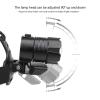 JEOZBM LED Rechargeable Headlamp, Ultra Bright Headlamp Flashlight, IPX4 Waterproof Zoom Headlamp, 90 Adjustable Headband Light for Outdoor Camping, Running, Cycling,Climbing view 3