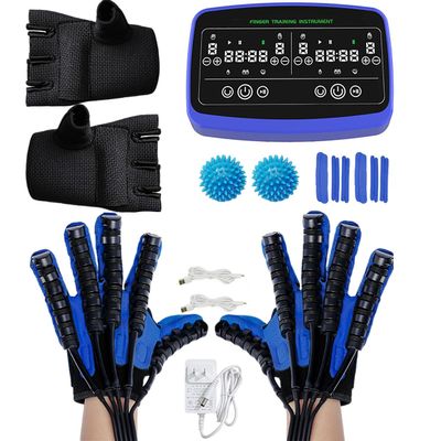 DESHVA Rehabilitation Robot Gloves, Left Hand + Right Hand Glove, Automatic Mode/Mirror Mode/Adversarial Training, Massage Gloves/Finger Training Gloves-Left and Right Hand||XL