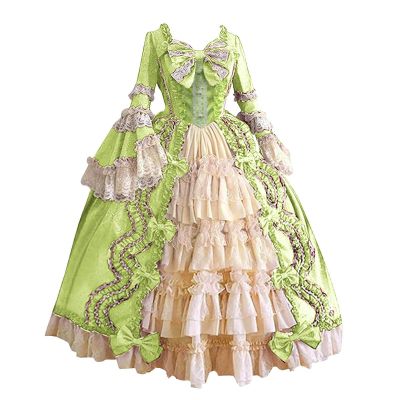 SHOPESSA Women's Victorian Gown French Lolita Dress Princess Costume Renaissance Dress Flare Sleeve Court Cosplay