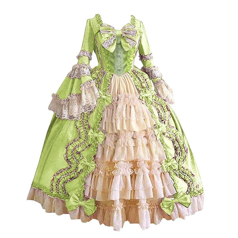 SHOPESSA Women's Victorian Gown French Lolita Dress Princess Costume Renaissance Dress Flare Sleeve Court Cosplay
