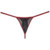 Jaxu Men's Gloss See-through Mini Thong Underwear Male Pouch Grape Smugglers G-string Underpants Sheer Mesh Tangas Black XL view 3