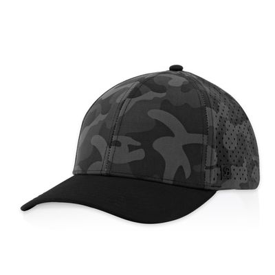 Billest Ivins Snapback Hat | Men's & Women's Fitted Baseball Cap | 6 Panel Blank Cap | Breathable & Lightweight | Outdoor | Running hat with Curved Brim - Black Camo