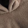 Womens Cute Hoodie Bear Ears Pullover Long Sleeve Fleece Fall Jacket Cropped Sweatshirts Fluffy Coat For Teen Girls Khaki view 4
