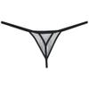 Jaxu Men's Gloss See-through Mini Thong Underwear Male Pouch Grape Smugglers G-string Underpants Sheer Mesh Tangas Light Gray M view 1