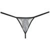Jaxu Men's Gloss See-through Mini Thong Underwear Male Pouch Grape Smugglers G-string Underpants Sheer Mesh Tangas Light Gray M view 2