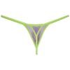 Jaxu Men's Gloss See-through Mini Thong Underwear Male Pouch Grape Smugglers G-string Underpants Sheer Mesh Tangas Purple M view 1