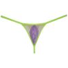 Jaxu Men's Gloss See-through Mini Thong Underwear Male Pouch Grape Smugglers G-string Underpants Sheer Mesh Tangas Purple M view 2