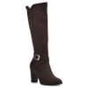 WHITE MOUNTAIN Women's Shoes Teals Block-Heeled Tall Boot, Dkbrown/Fabric, 9.5 M view 1