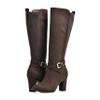 WHITE MOUNTAIN Women's Shoes Teals Block-Heeled Tall Boot, Dkbrown/Fabric, 9.5 M view 2