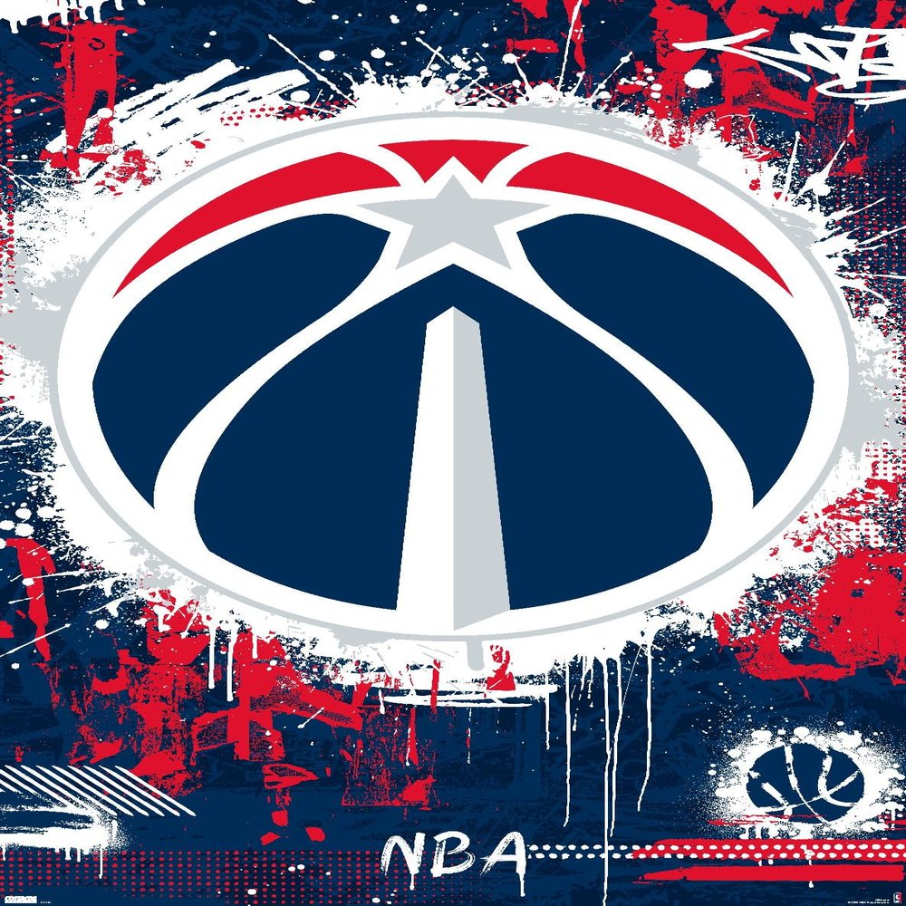NBA Washington Wizards - Maximalist Logo 23 Wall Poster, 22.4L" x 14.7W", Premium Unframed Version
