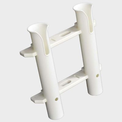 Marine Depot Boat Double Rod Holder 53220N | 0 Degree White Nylon (Kit)