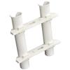 Marine Depot Boat Double Rod Holder 53220N | 0 Degree White Nylon (Kit) view 3