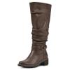 WHITE MOUNTAIN Women's Shoes Crammers Stack-Heeled Tall Boot, Chestnut/Smooth, 6.5 M view 3